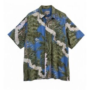 Go Barefoot Archive Collection Hawaiian Aloha Shirt Large Tropical Print EUC!